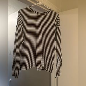 A New Day - long sleeve striped tee (navy/white) - L